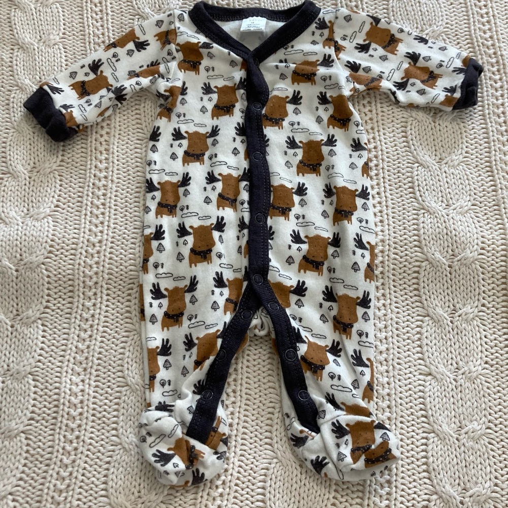 Moose baby onesie